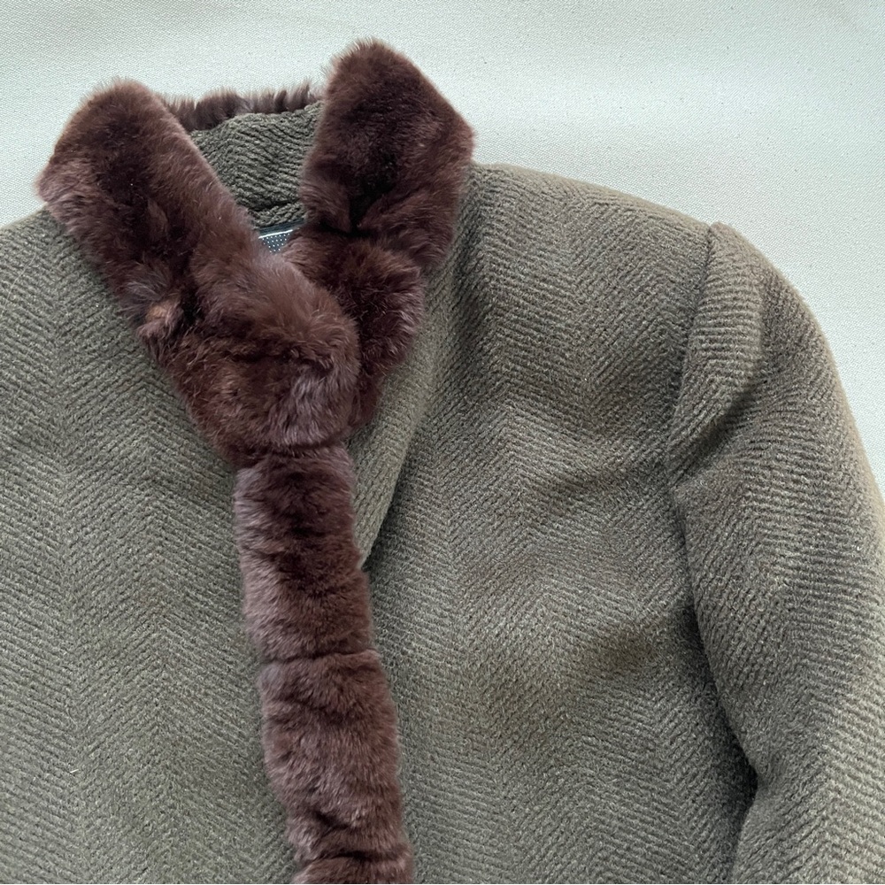 Vintage Rabbit Fur-Trimmed Jacket - Picture 2 of 6